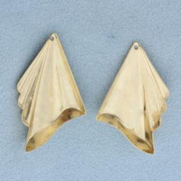 Stud Earring Jacket Enhancers In 14k Yellow Gold