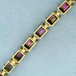 24ct Mystic Topaz Line Bracelet In 14k Yellow Gold