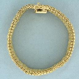 Designer Woven Design Bracelet In 14k Yellow Gold