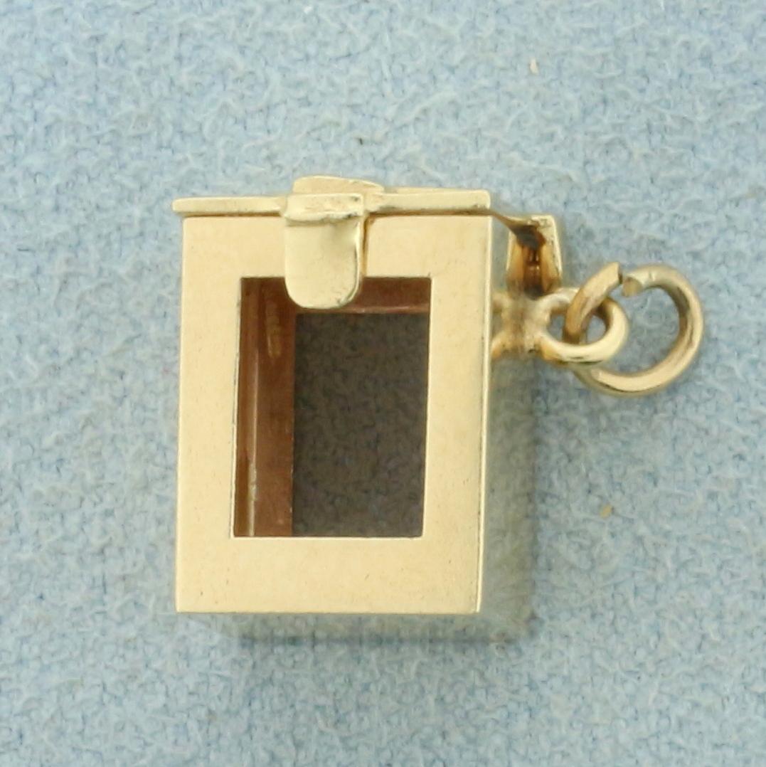 Deck Of Cards Box Charm Or Pendant In 14k Yellow Gold