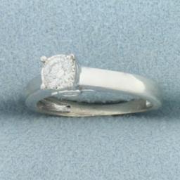 Illusion Set Diamond Engagement Ring In Sterling Silver