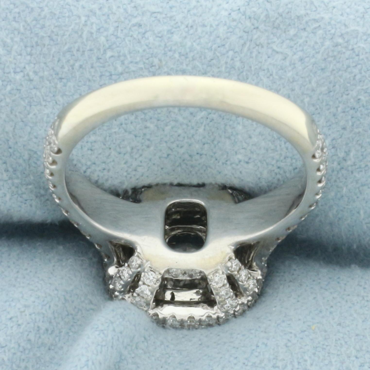 Neil Lane Cushion Cut Double Halo Engagement Ring In 14k White Gold