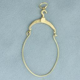 Hanger Design Charm Or Pendant Holder In 14k Yellow Gold