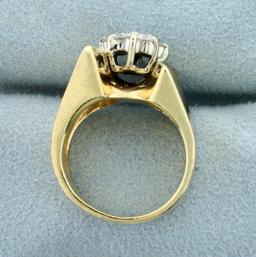 2/3ct Tw Diamond Cluster Ring In 14k Yellow Gold