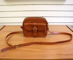 Gucci Tan Leather Green Red Strip Camera Crossbag Shoulder Flap Bag