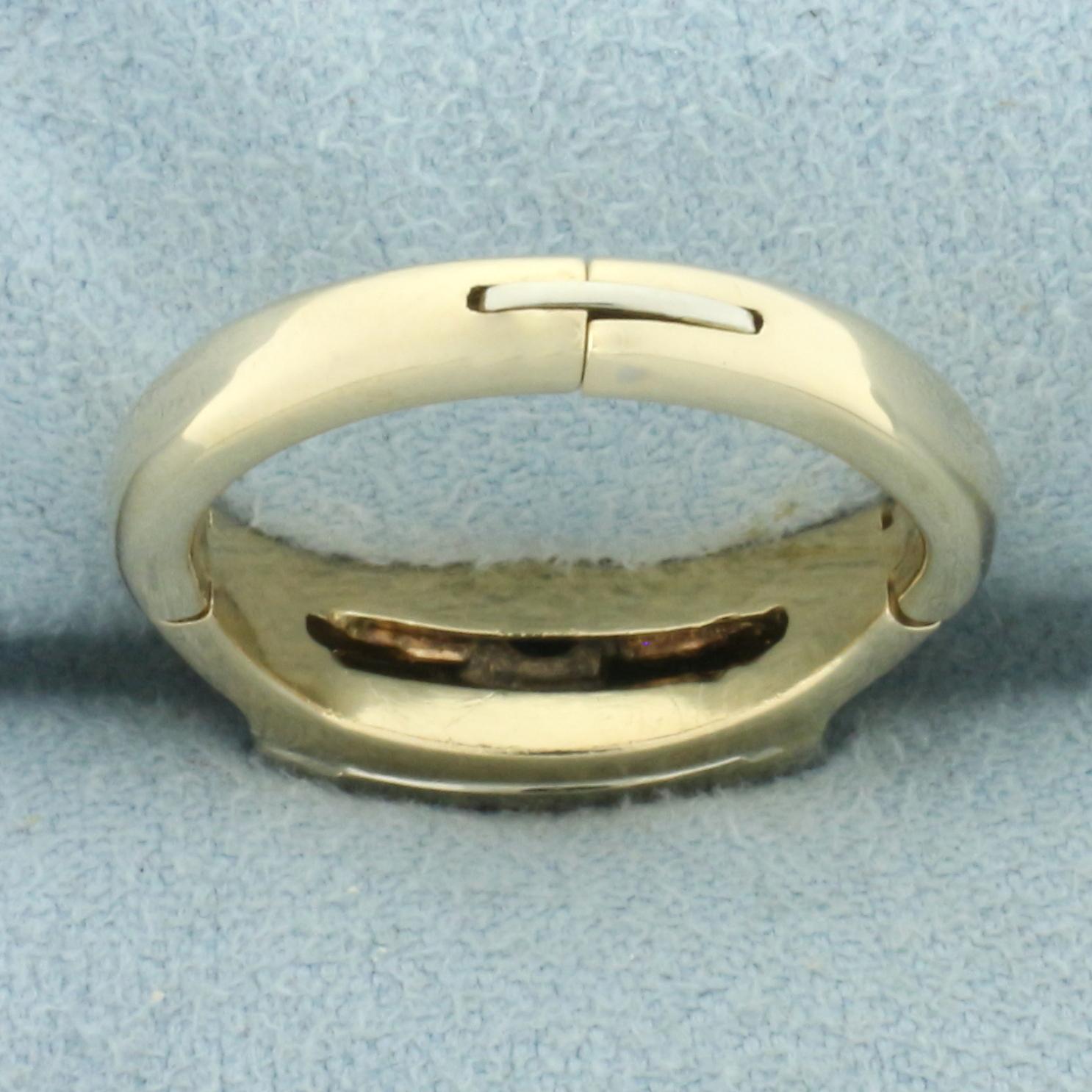 Vintage Engagement Wedding Ring With Arthritic Shank In 14k Yellow And White Gold