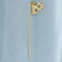 #1 Stick Pin 14k Yellow Gold