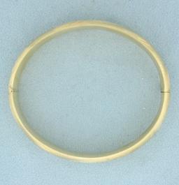 Etched Bangle Bracelet In 14k Yellow Gold