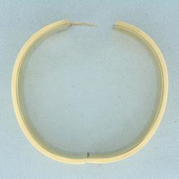 Flower Design Bangle Bracelet In 14k Yellow Gold