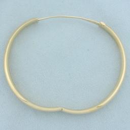 High Polish Hinged Classic Bangle Bracelet In 14k Yellow Gold