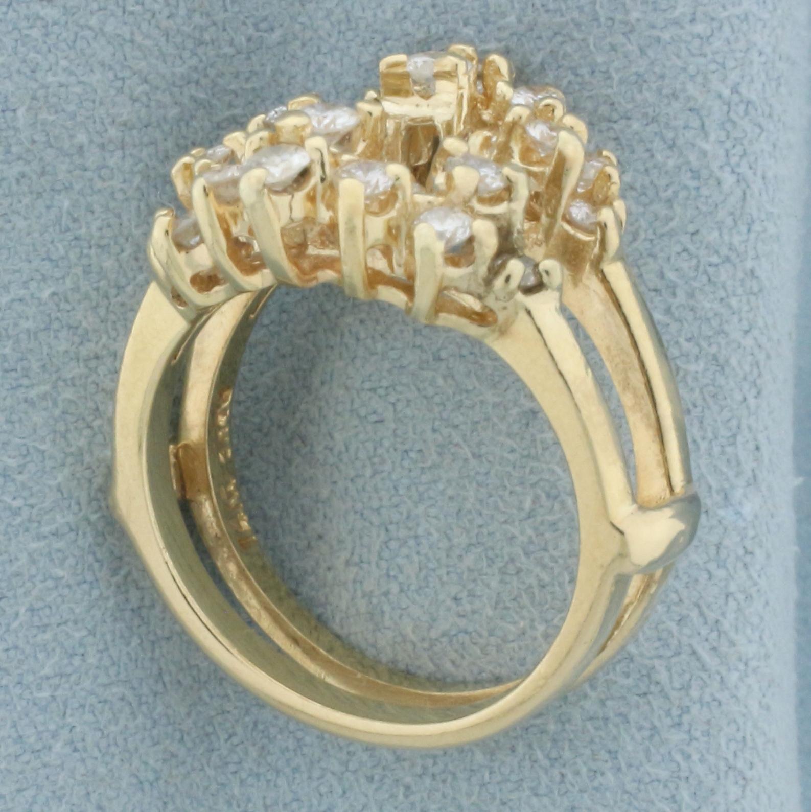 Diamond Ring Jacket In 14k Yellow Gold