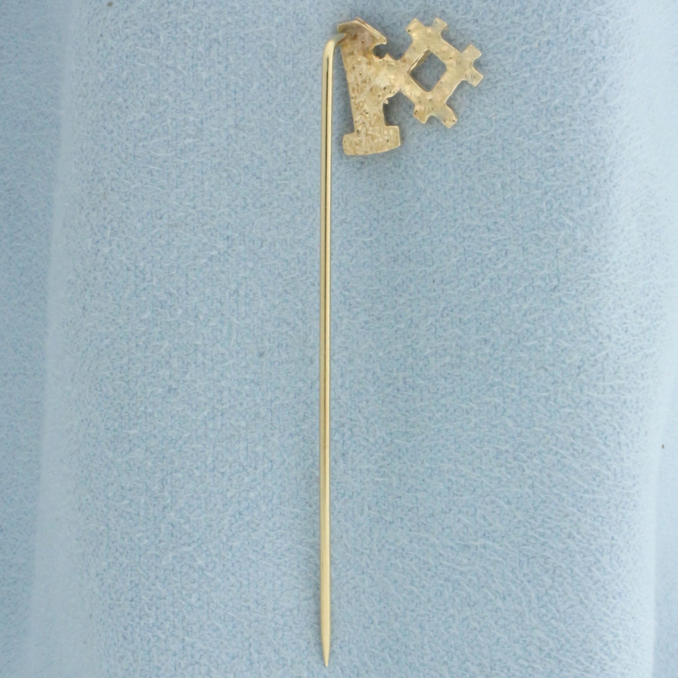 #1 Stick Pin 14k Yellow Gold