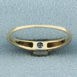 Vintage Old European Cut Diamond Solitaire Engagement Ring In 14k Yellow Gold