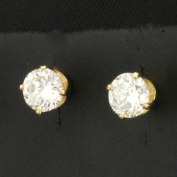 1ct Tw Diamond Stud Earrings In 14k Yellow Gold