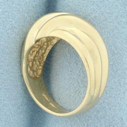 Smooth Cable Rope Ring In 14k Yellow Gold