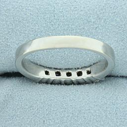 Men's 3/4ct Tw 5 Stone Diamond Wedding Or Anniversary Ring In 14k White Gold