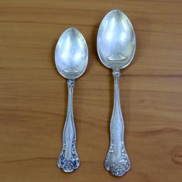 Simpson Hall And Miller Co. Stratford Antique Art Nouveau Twenty Two Piece Sterling Silver Flatware