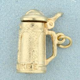 Milwaukee Beer Stein Pendant In 14k Yellow Gold