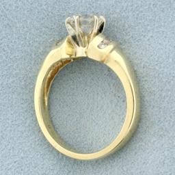 Diamond Engagement Ring In 14k Yellow Gold