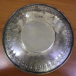 Antique Watson Company Sandwich Serving Plate In .925 Sterling Silver