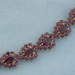 Purple Tourmaline Bracelet In 10k Yellow Gold