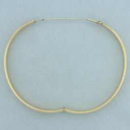 Leaf Design Hinged Bangle Bracelet In 14k Yellow Gold