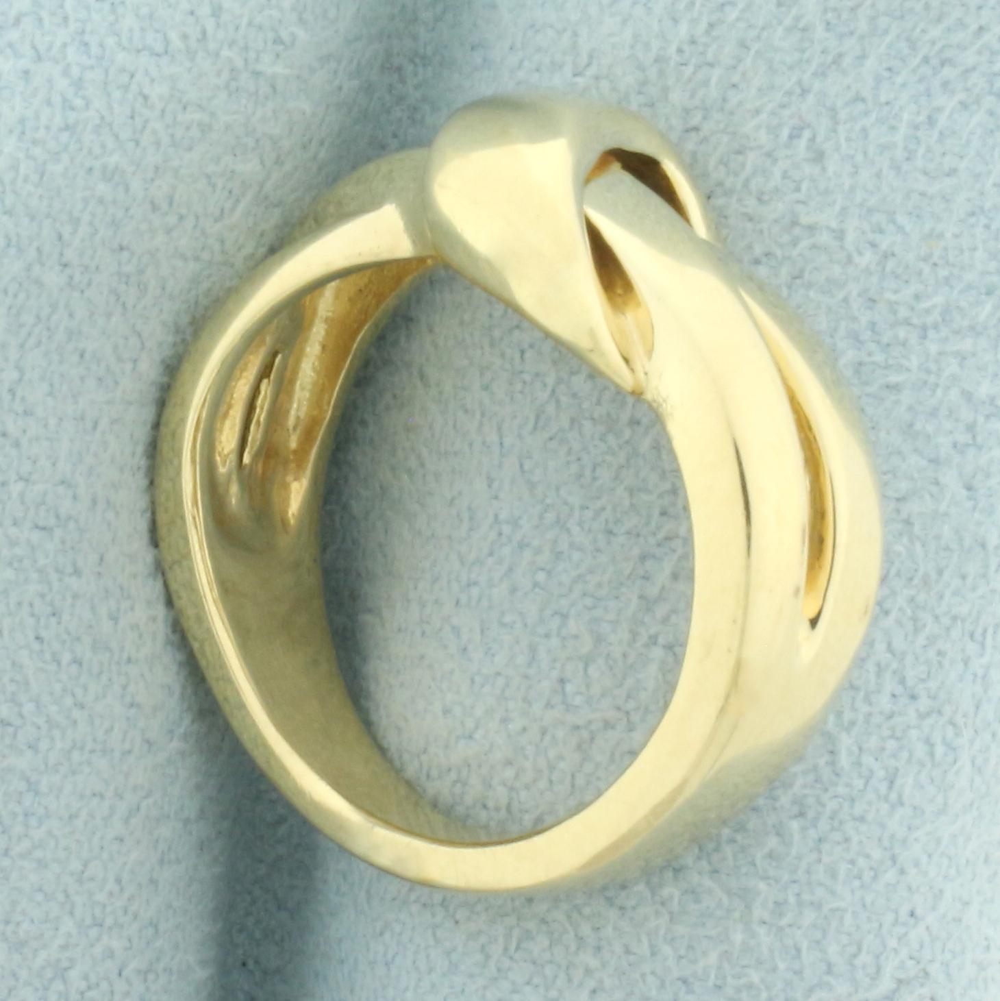 Ribbon Design Ring In 14k Yellow Gold