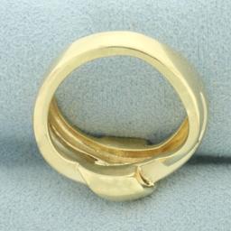 Ribbon Design Ring In 14k Yellow Gold