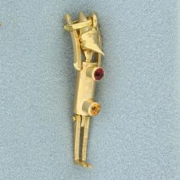 Mechanical Movable Pinocchio Charm Or Pendant In 18k Yellow Gold