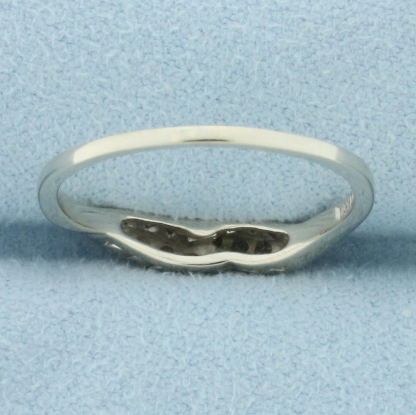 Vintage Diamond Band Ring In 14k White Gold