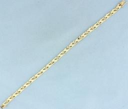 Diamond Cut Nugget Style Bracelet In 14k Yellow Gold