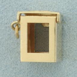 Deck Of Cards Box Charm Or Pendant In 14k Yellow Gold