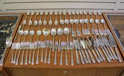 International Silver Blossom Time Sterling Silver 81 Piece Flatware Set