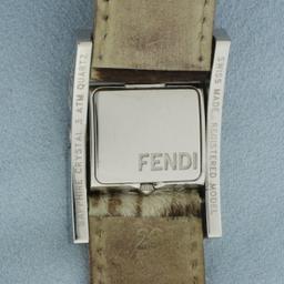 Fendi 5010l Rotating Face Pony Hair Flip Watch