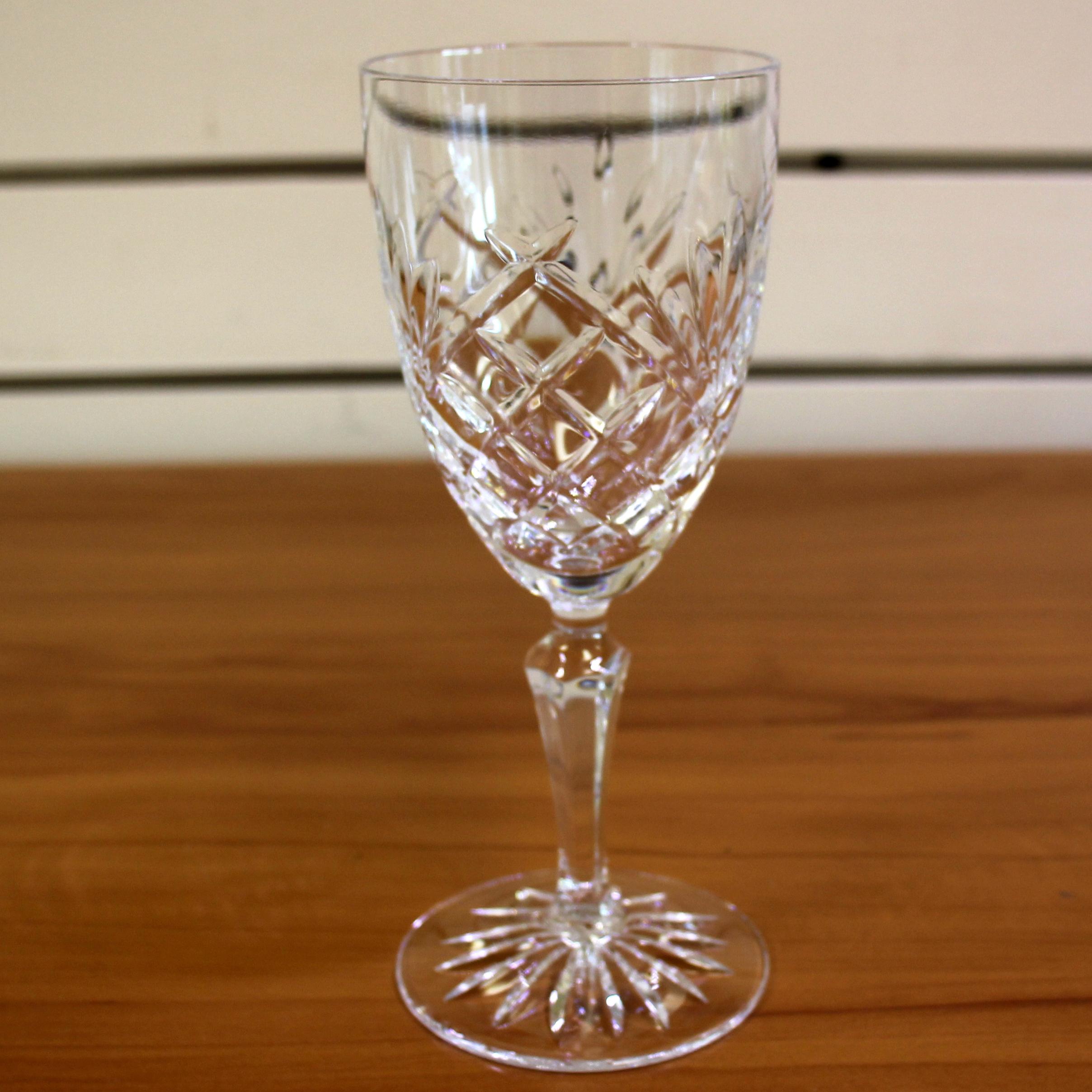 Galway Ashford Cut Irish Crystal Stemware And Barware Set Of 16