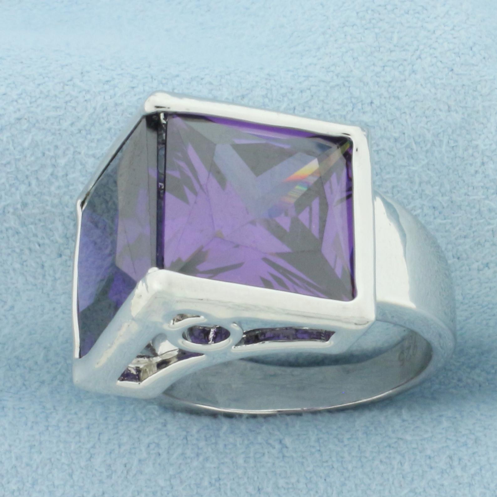 Iolite 3-d Statement Ring In Sterling Silver