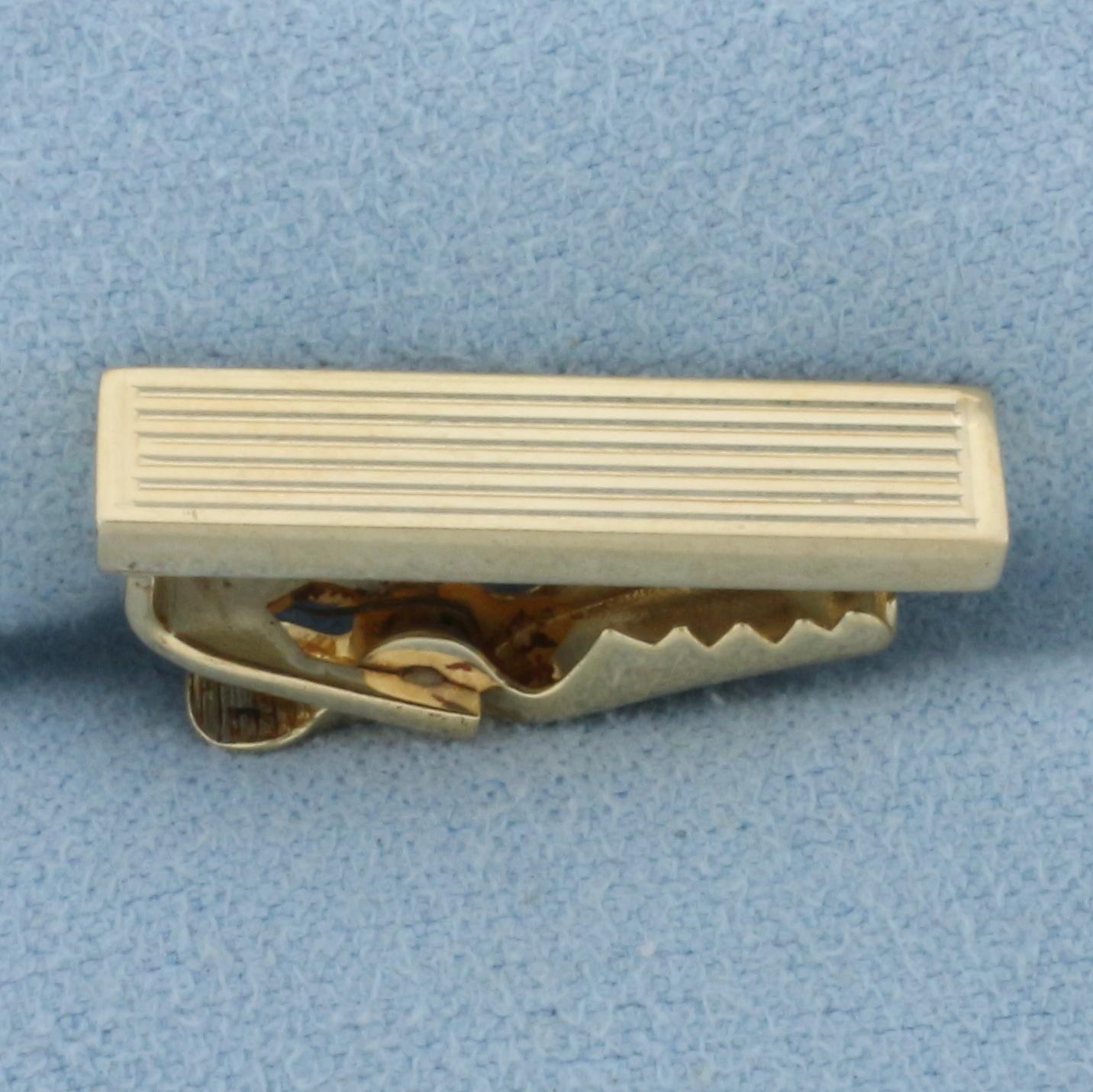 Vintage Tie Clip In 10k Yellow Gold