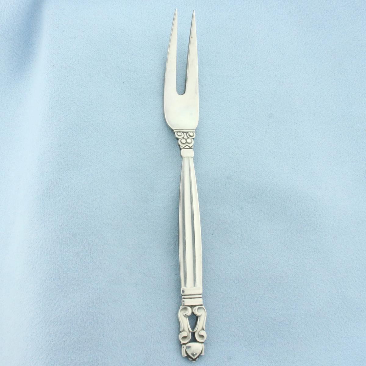 Georg Jensen Denmark "acorn" Sterling Silver Lemon Fork