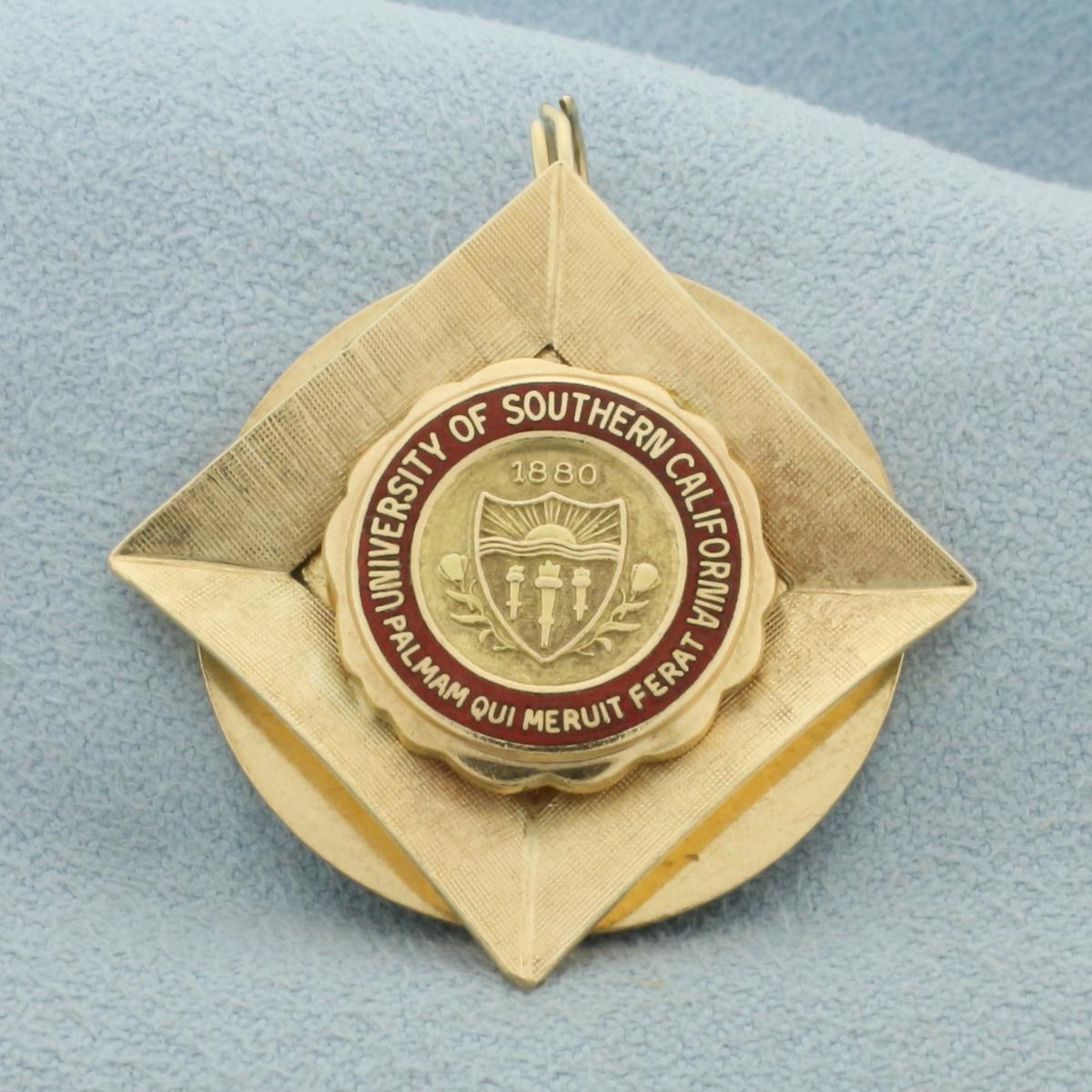 Usc University Of Southern California Charm Or Pendant In 14k Yellow Gold