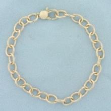 Cable Link Bracelet In 14k Yellow Gold