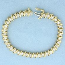 5ct Diamond Tennis Bracelet In 14k Yellow Gold