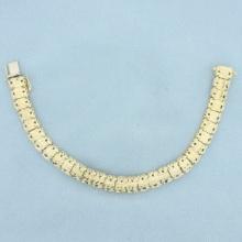 Diamond Cut Link Bracelet In 14k Yellow Gold