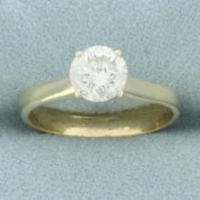 1ct Diamond Solitaire Engagement Ring In 14k Yellow Gold