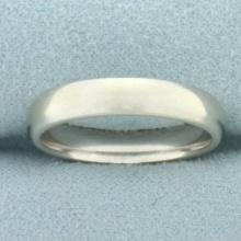 Half Dome Wedding Band Ring In 14k White Gold