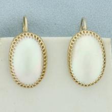 Mabe Pearl Drop Earrings In 10k Yellow Gold