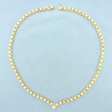 19 Inch Diamond Cut Sparkle Necklace In 14k Yellow Gold