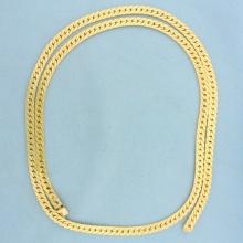 30 Inch Heavy C Link Chain Necklace In 14k Yellow Gold