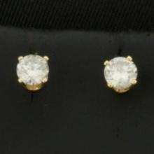 1/2ct Tw Diamond Stud Earrings In 14k Yellow Gold