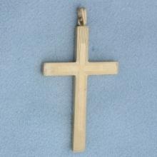 Large Cross Pendant In 10k Yellow Gold