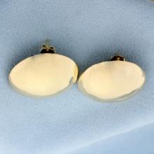 Dome Statement Earrings In 14k Yellow Gold